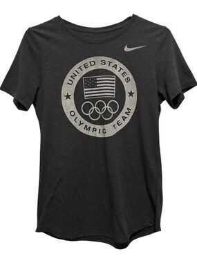 Nike Black Dri-FIT Athletic Tee with White Logo